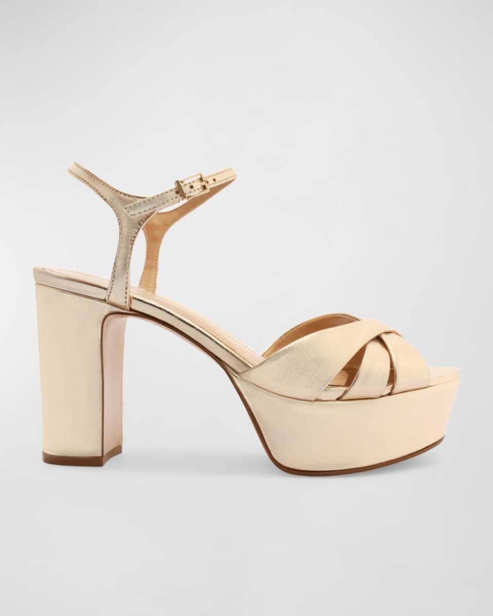 Keefa Metallic Leather Platform Sandals